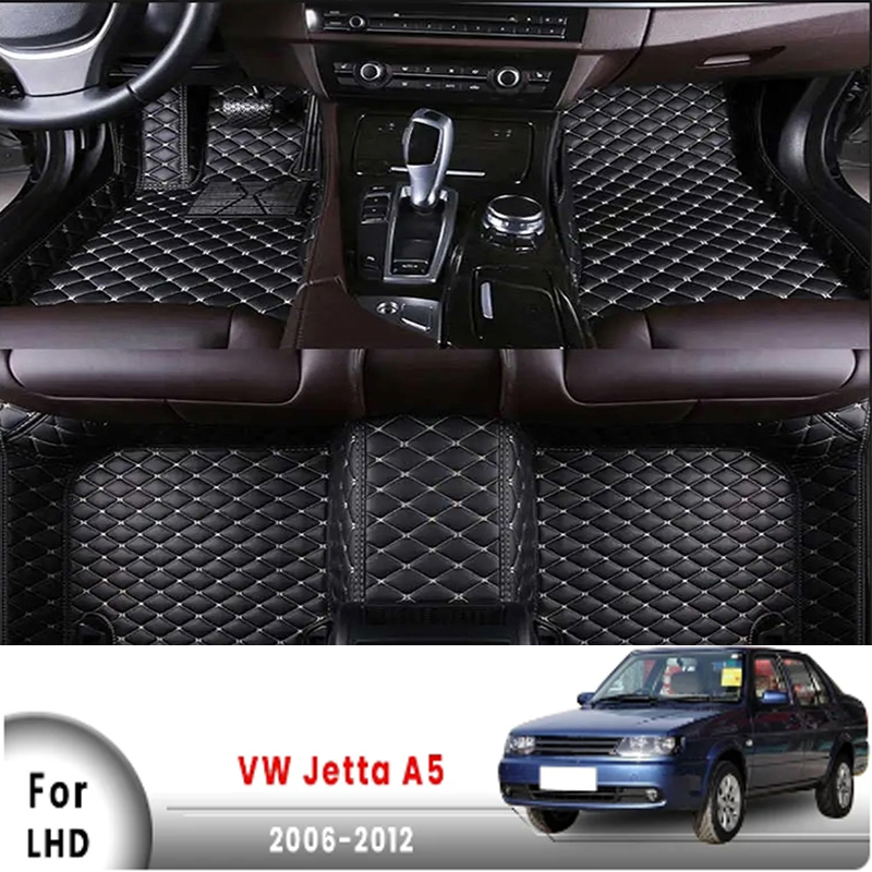 車のフロアマットフォルクスワーゲン VW ジェッタ A5 2012 2011 2010 2009 2008 2007 2006 カスタムカーペットインテリアアクセサリー製品自動車