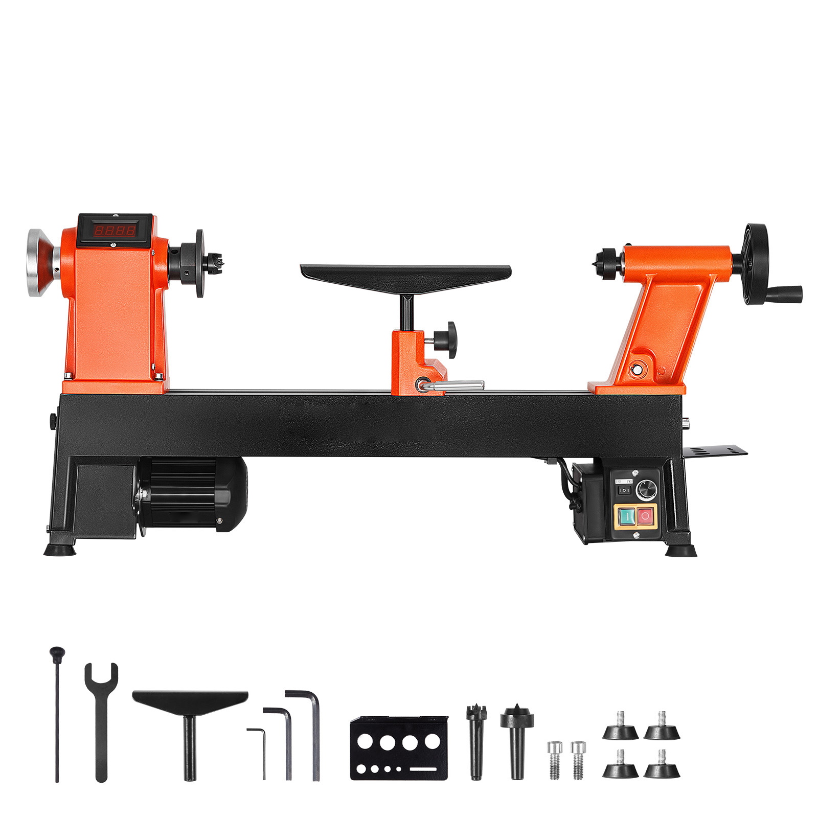 SucceBuy 1 HP ベンチトップ木工旋盤、0 ～ 3800 RPM 可変速度、12 x 18 インチのワークベンチ、DIY 愛好家向け木工用