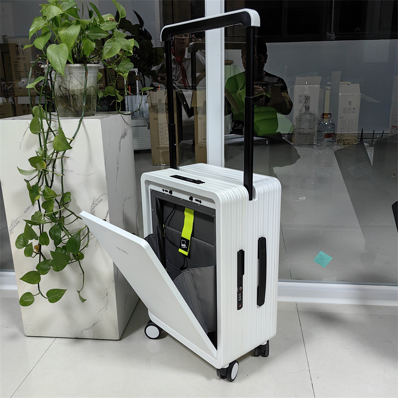 荷物セットフロントオープニングワイドプルロッドアルミフレームプルロッドボックスユニバーサルホイール税関コードロックトラベルボックス