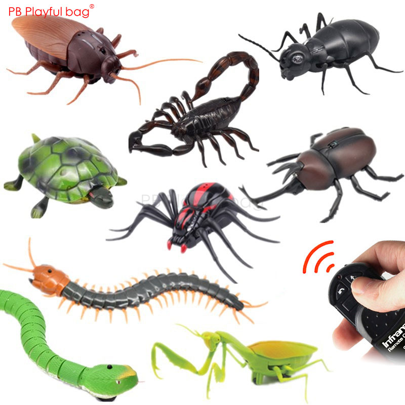 RC 昆虫電気模擬ヘビのおもちゃリモートコントロール動物モデル大人のトリッキーなおもちゃゴキブリダンゴムシ子供のギフト AC38