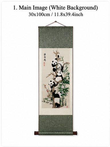 四川省刺繍パンダ壁掛け手作りシルク刺繍中国風の家の装飾スクロールアート