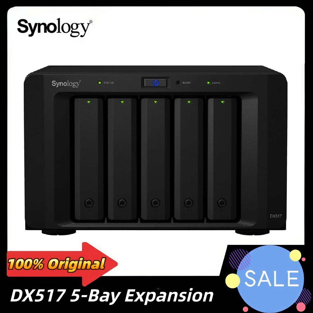 Synology DX517 5bay NAS DiskStation 157 mm x 248 mm x 233 mm Enterprise Sata HDD 拡張ユニット (ディスクレス)