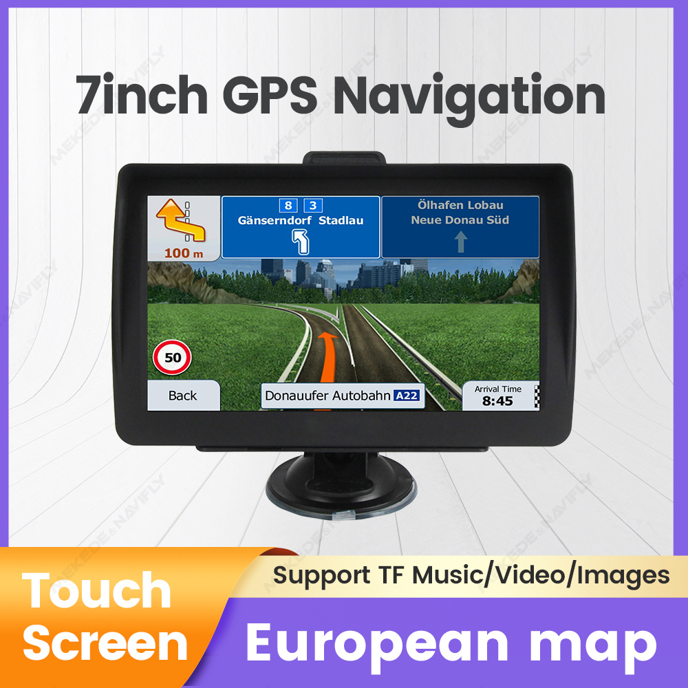 7 インチ GPS ナビゲーション ポータブル トラック バス キャンピングカー トラック ナビゲーション システム AV-IN HD 大画面付き ミュージック ビデオ再生用