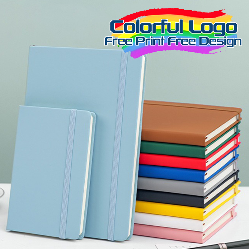 1冊 カスタム A5/A6 PUレザーノート DIY ロゴ入りジャーナル 日記帳 メモ帳 オフィスギフト 文房具 カラフルプリントノート
