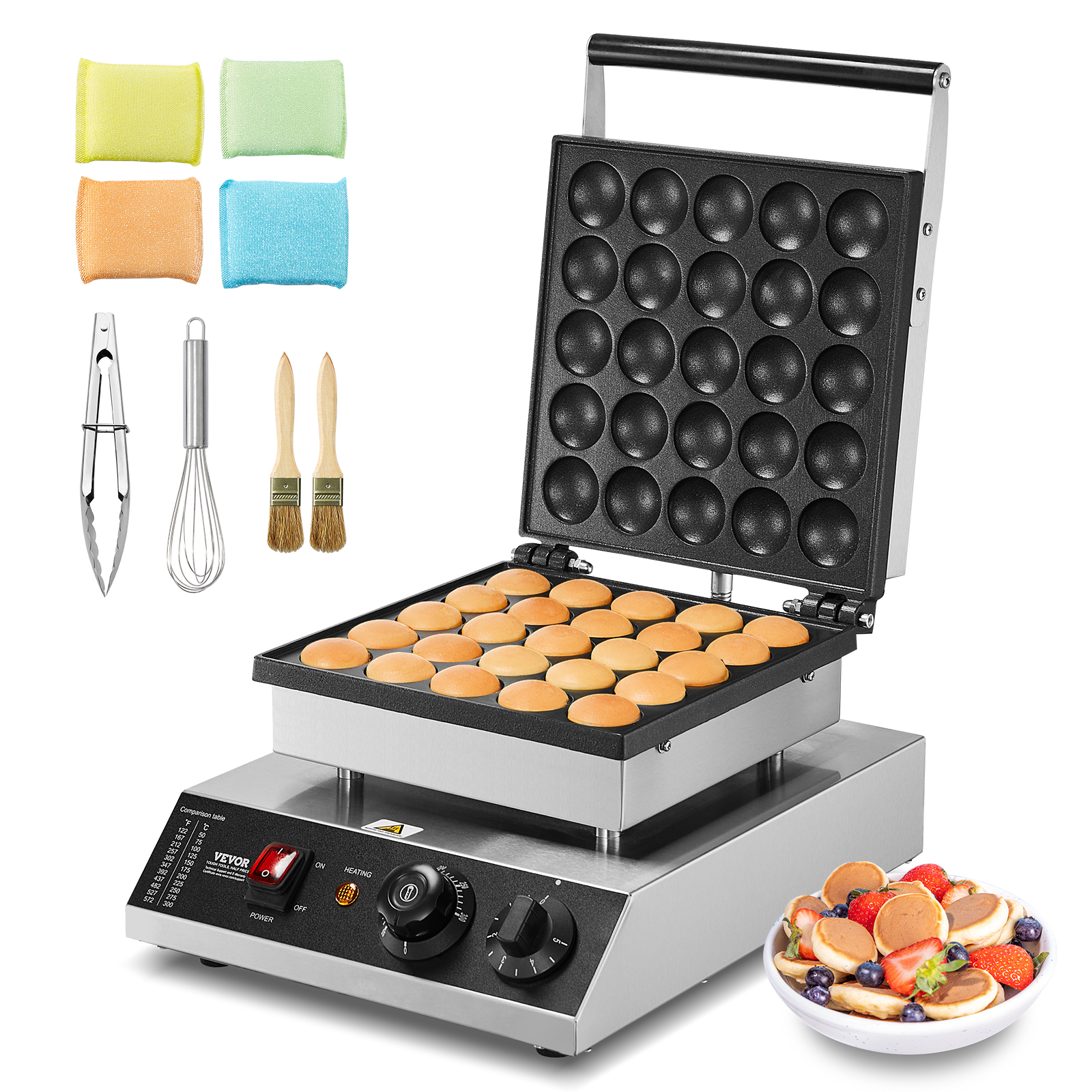 SucceBuy 電気ワッフルメーカー 25 個ミニダッチパンケーキメーカーどら焼き機ワフレラスキッチン家電スナックゴーフライヤー