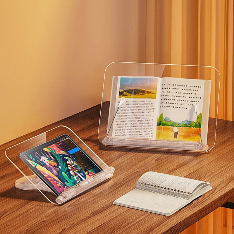 読書用ブックスタンド アクリルホルダー 読書用スタンド アクリル素材サポートツール 電子リーダーブックタブレットとラップトップ用
