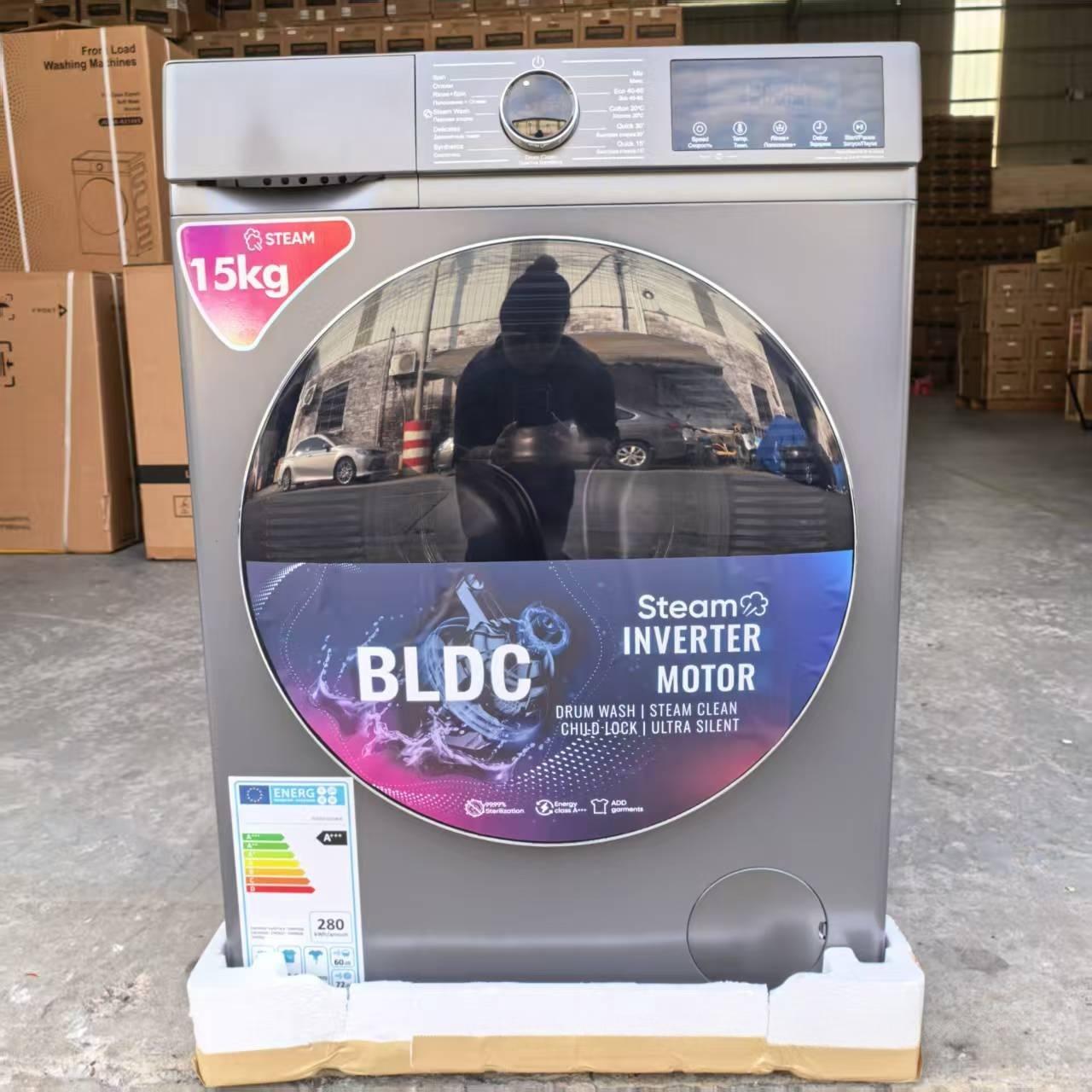 15 キロ大容量フロントドラム洗濯機 BLDC モーター高品質可変周波数家庭用洗濯機