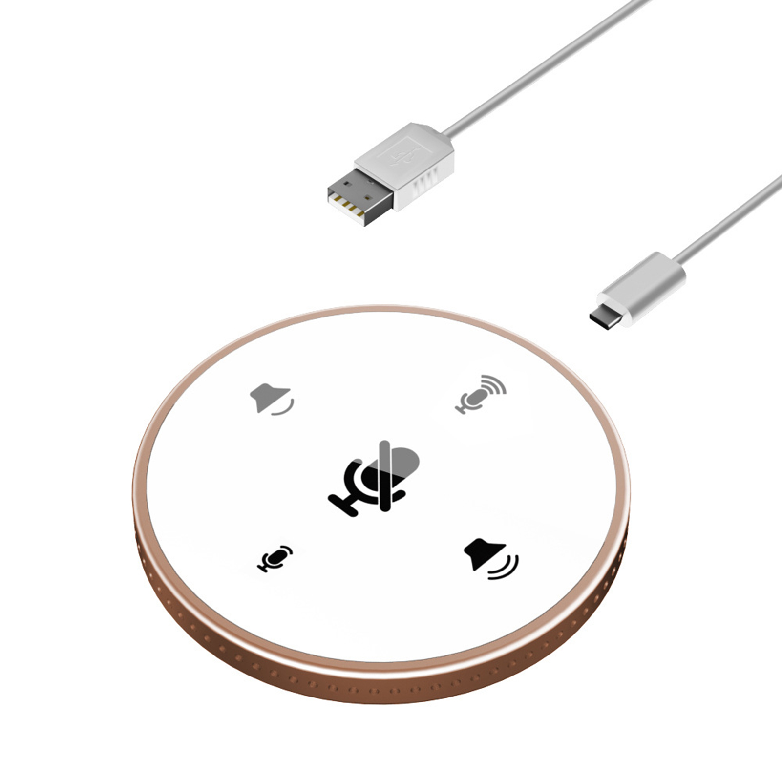デスクトップ USB 会議スピーカーフォンマイク内蔵スピーカー 360 ° 全指向性 PC コンピュータコンデンサーマイクラップトップ PC 用