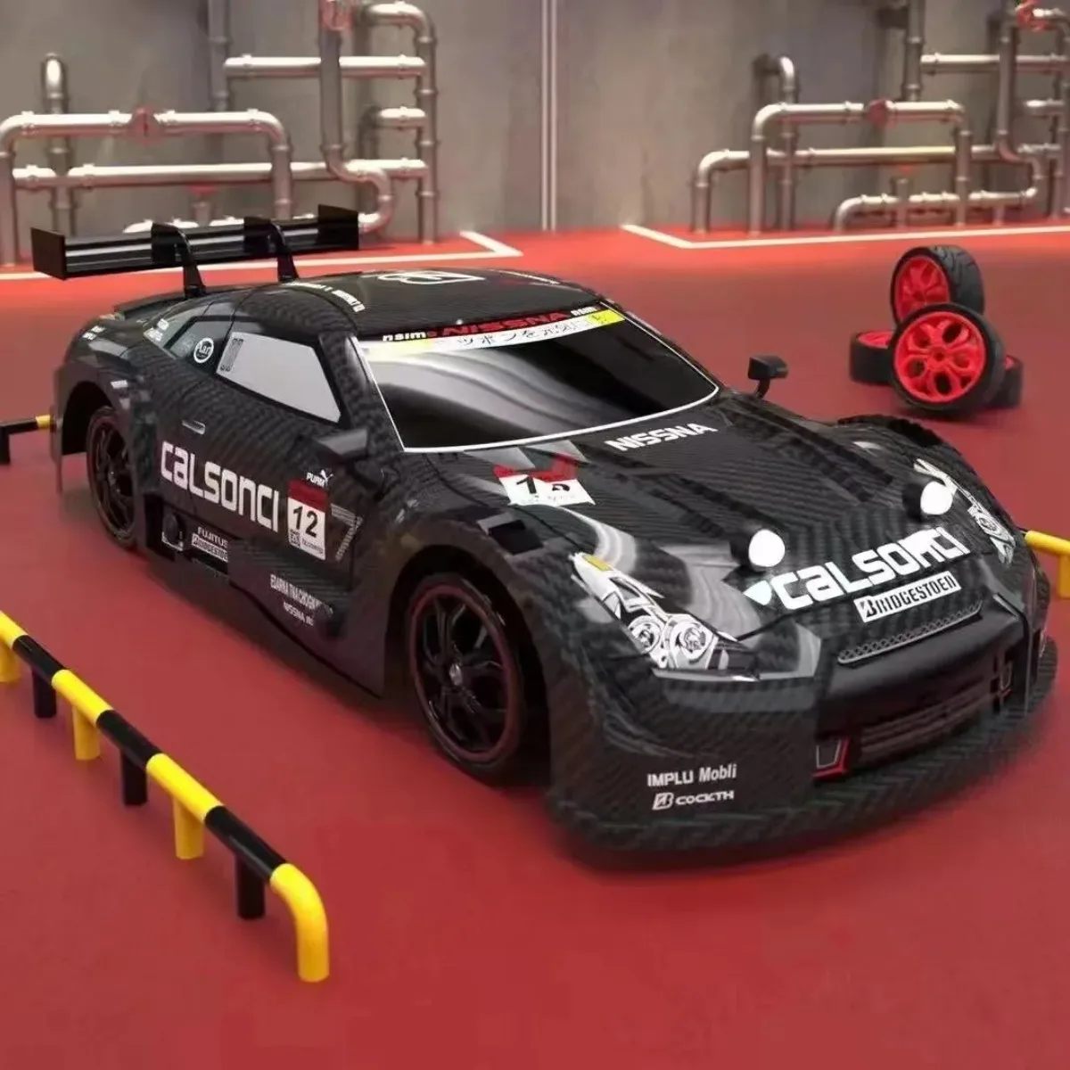 GTR 2.4G ドリフトレーシングカー、4WD チャンピオンシップオフロードラジオリモートコントロール車両、子供用電子ホビーおもちゃ付き