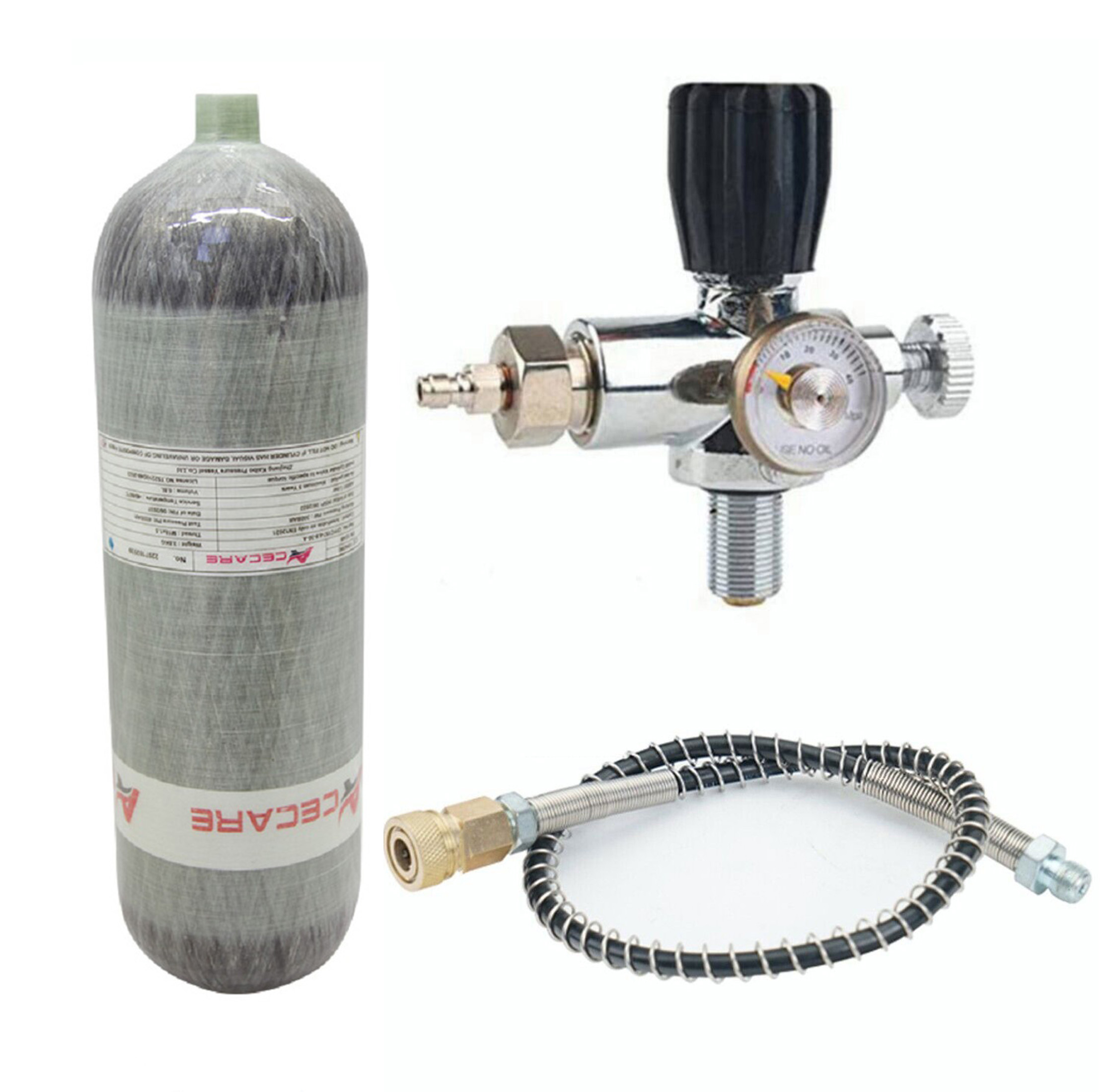 Acecare 4500Psi 300Bar 6.8L カーボンファイバーシリンダー高圧空気タンク HPA 充填ステーション調整弁スキューバダイビング M18 * 1.5