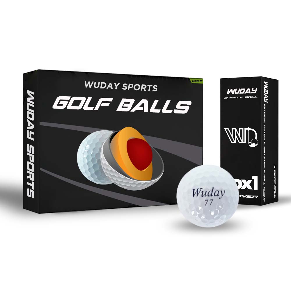 注文のロゴ 2 3 4 5 層耐久性のある柔らかい USGA 適合ゴルフ ボール注文のゴルフ ボールの包装