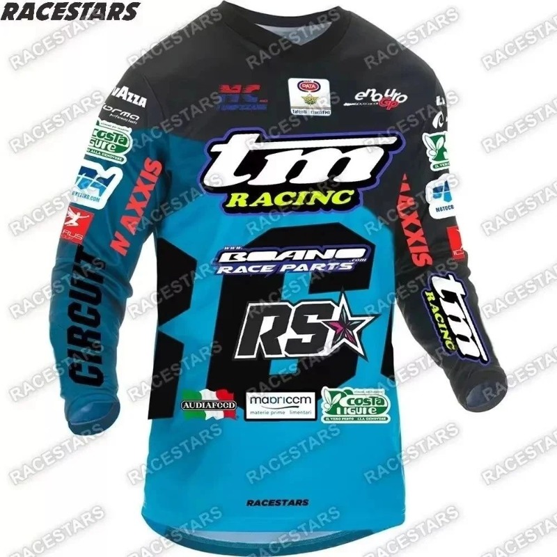 2026 夏メンズ日焼け止めオフロードオートバイスポーツウェア Tm レーシング長袖オフロード耐久レースマウンテンバイクシャツトップ