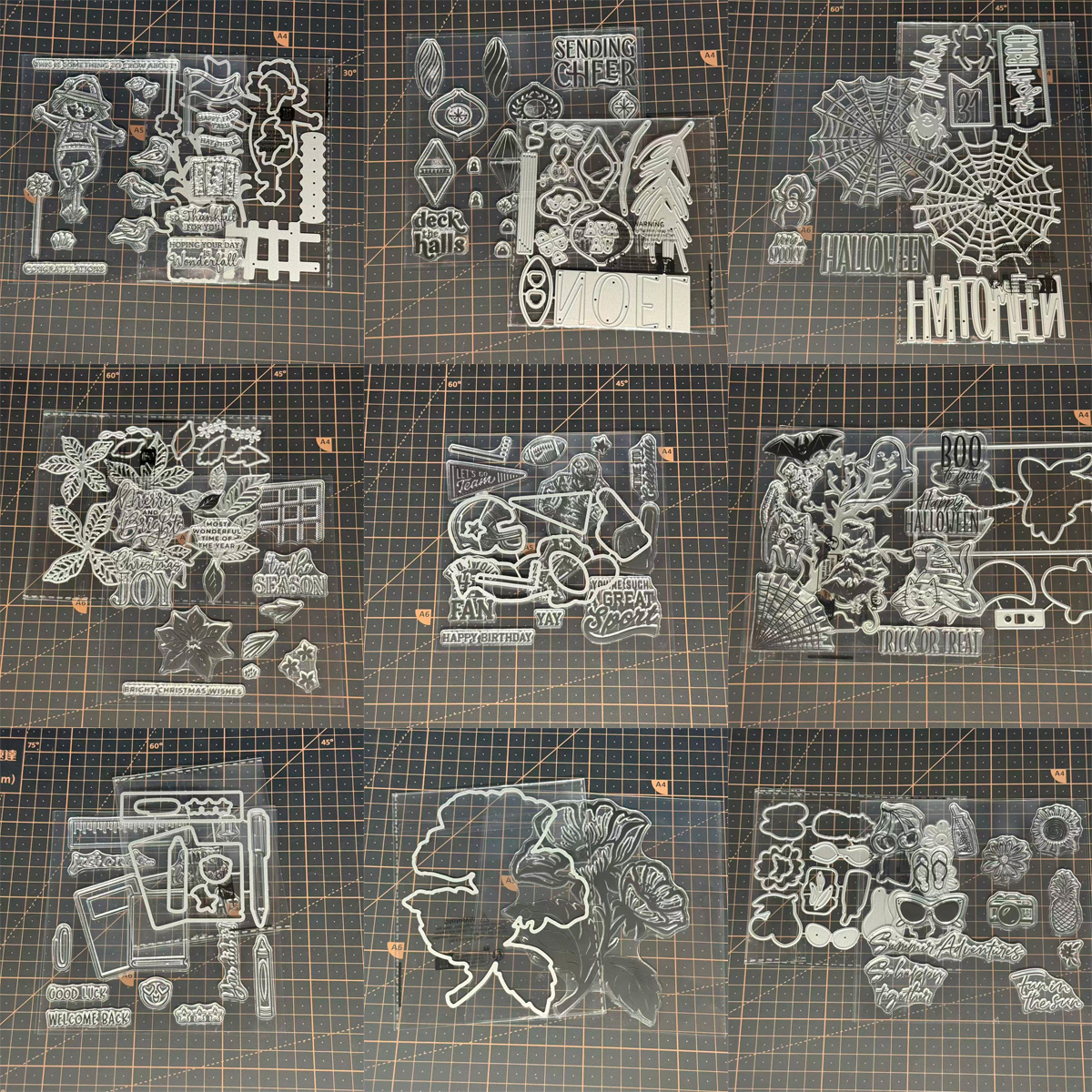 スタンプとダイセット、DIYスクラップブッキングフォトアルバム装飾用クリアスタンプと金属切削ダイ、DIYカード作成用クラフト