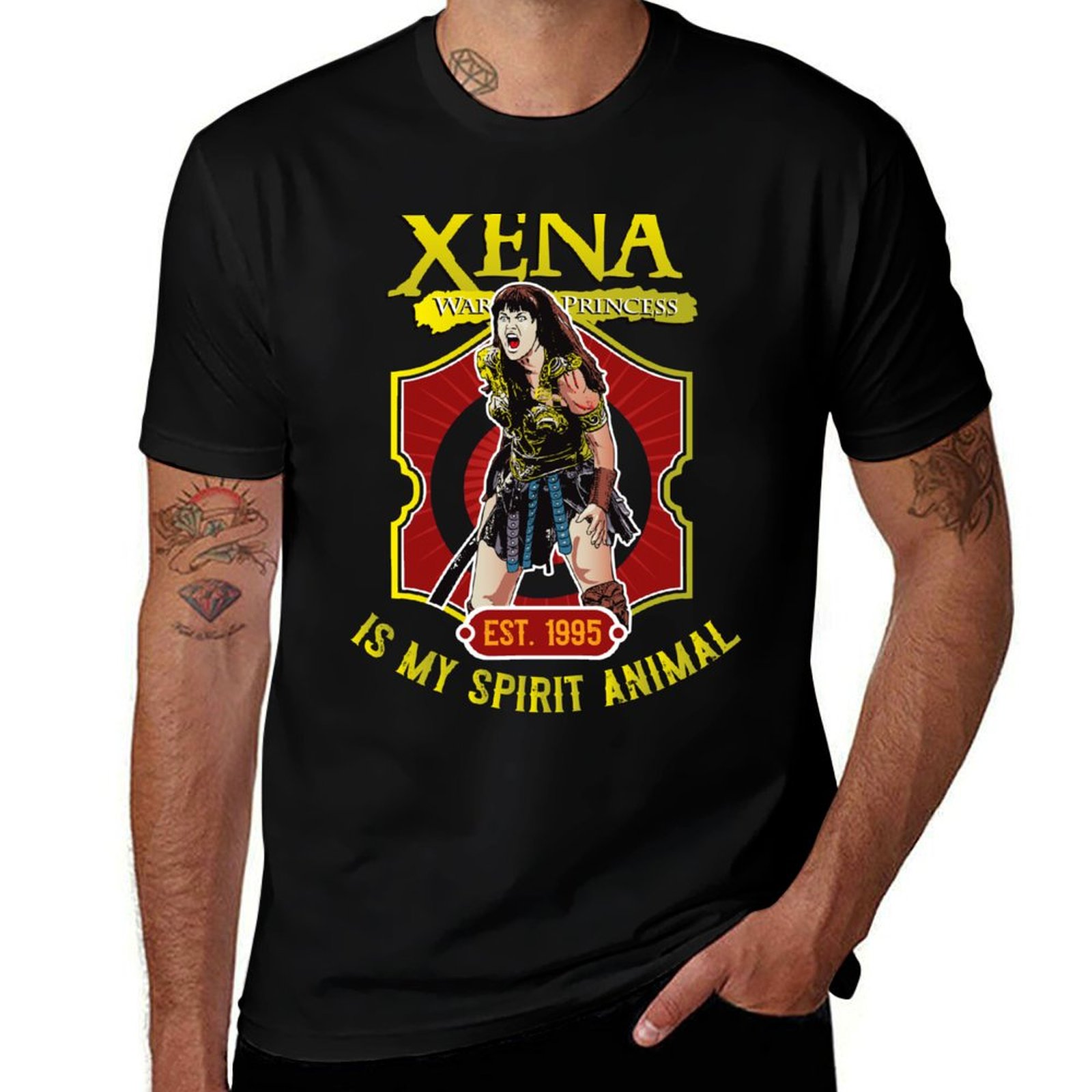 Xena Warrior Is My Spirit Animal Tシャツ通気性トラベルTシャツ