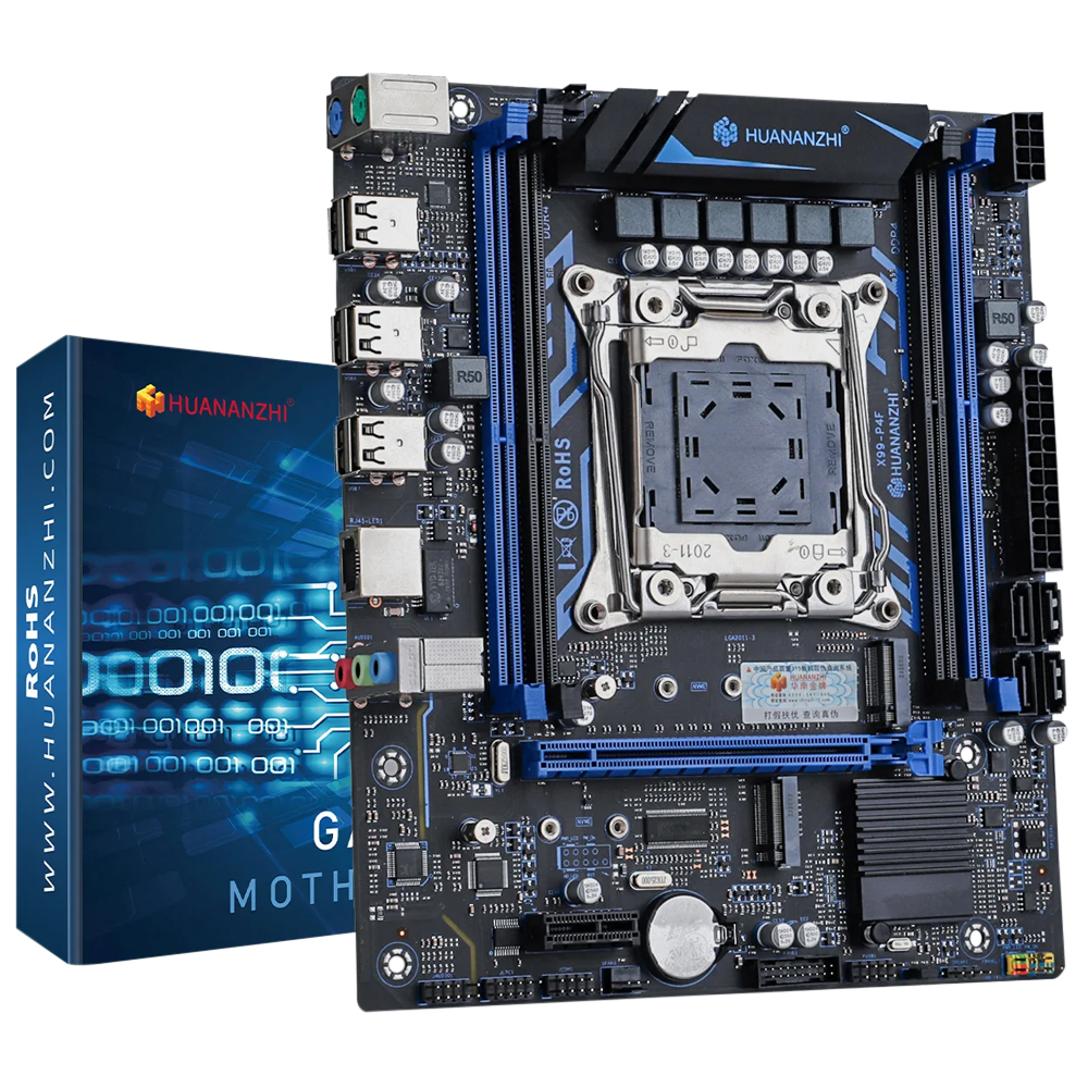 Huanazhi X99 P4F LGA 2011-3 X99 マザーボードサポート E5 V3 V4 すべてのシリーズ DDR4 RECC Non-ECC メモリ NVME