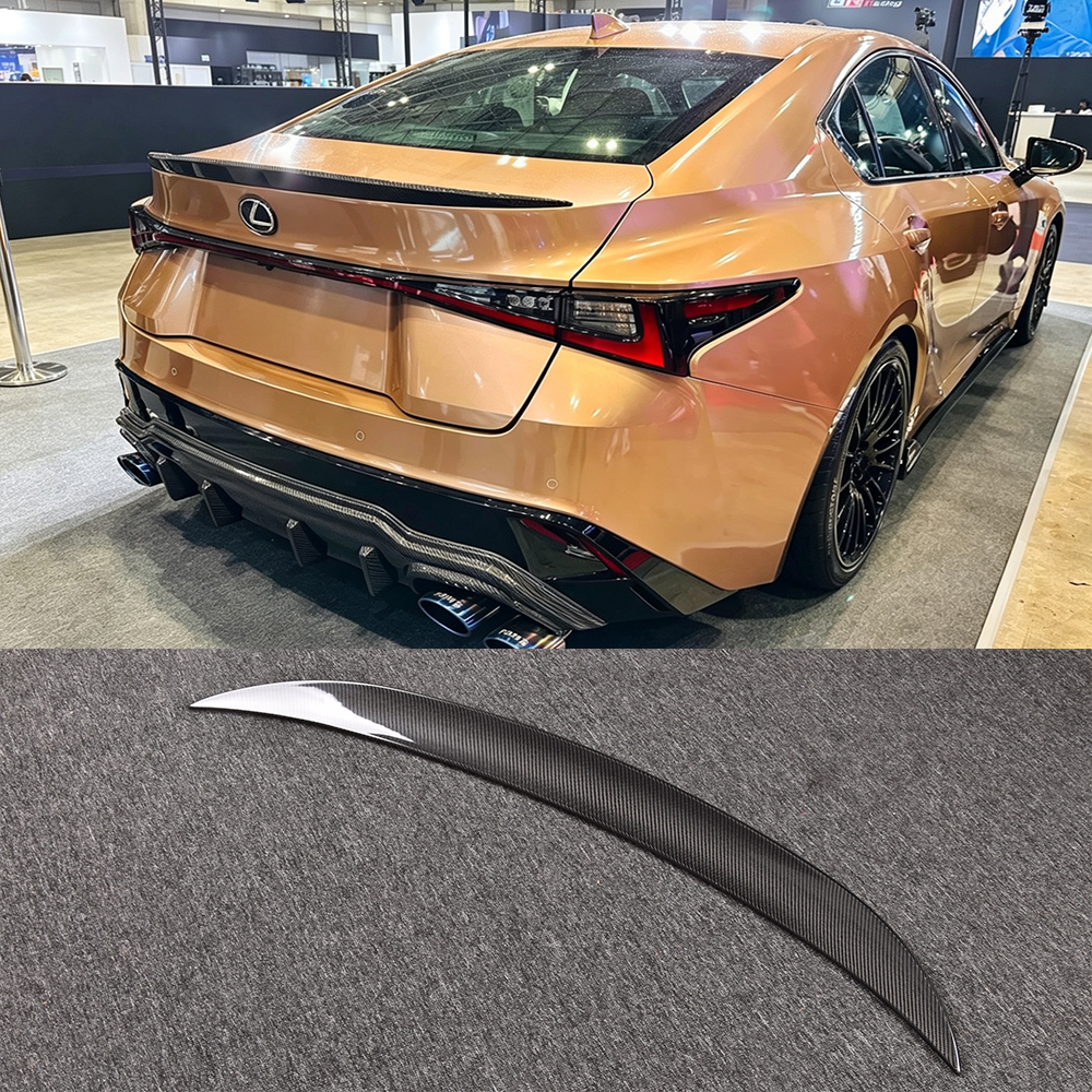レクサス新 IS IS300AWD IS350F スポーツ IS500 2022-2025 カーボンファイバースポイラー車の尾翼装飾リアトランクスポイラー