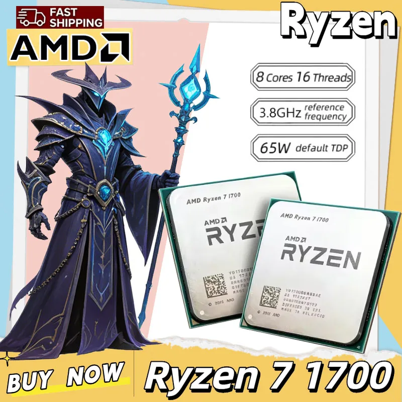 AMD R7 1700 Ryzen 7 1700 3.0GHz 8 コア 16 スレッド CPU プロセッサ 65 ワットソケット AM4 ゲーミング CPU パッケージなし
