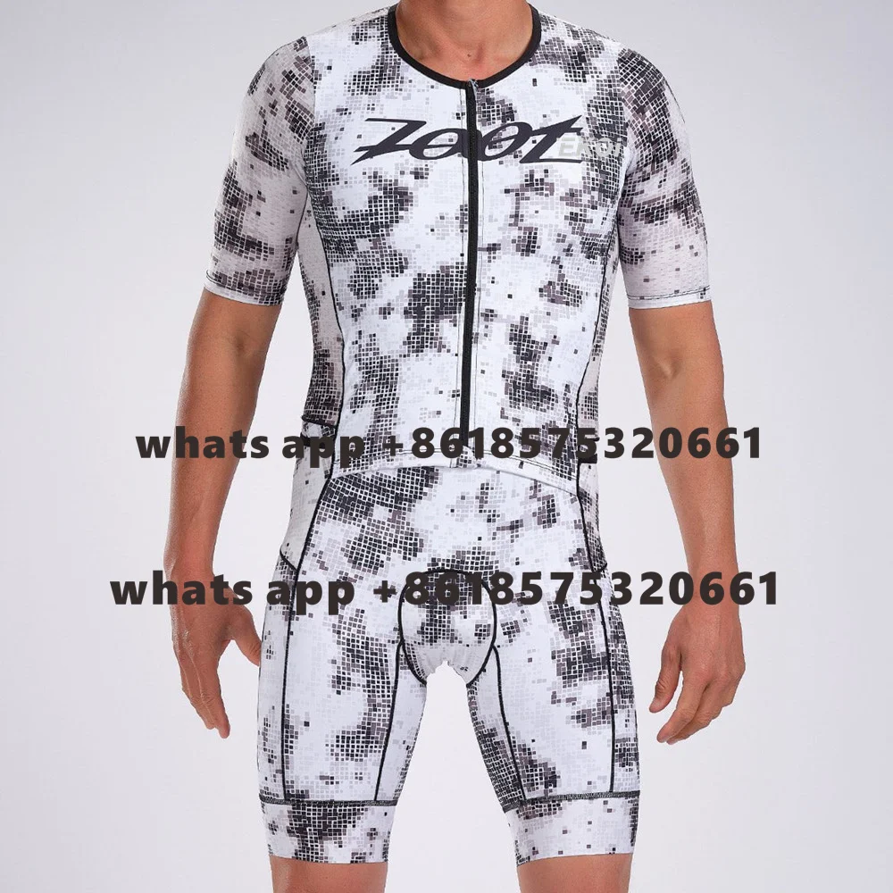 ZOOTEKOI New Men Cycling Skinsuit Triathlon Short Sleeve Breathable Trisuit Summer Running Bodysuit Bicycle Clothing Ciclismo