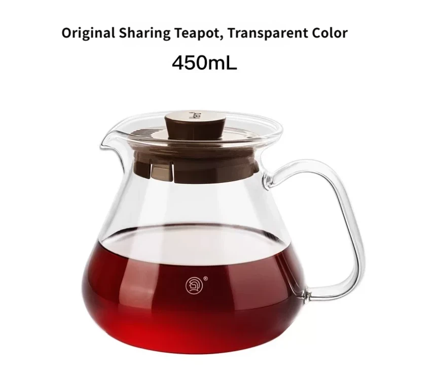 450/600 ミリリットルヒーロー手醸造コーヒー茶カラフェ形状透明ガラスケトル共有ポット蓋付きエスプレッソコーヒーメーカーアクセサリー
