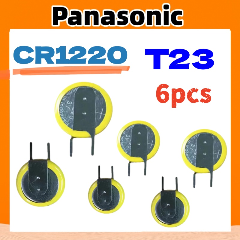 6 個オリジナルパナソニック CR1220 CR 1220 リチウム電池 2 溶接はんだピン 1220 ボタンコイン電池 Mothe