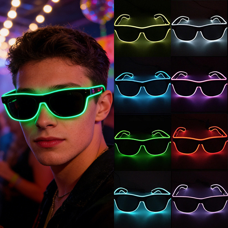 蛍光パーティーバークラブ LED メガネメカニカルダンスパフォーマンスアイウェア人気の光る眼鏡カーニバル発光サプライ