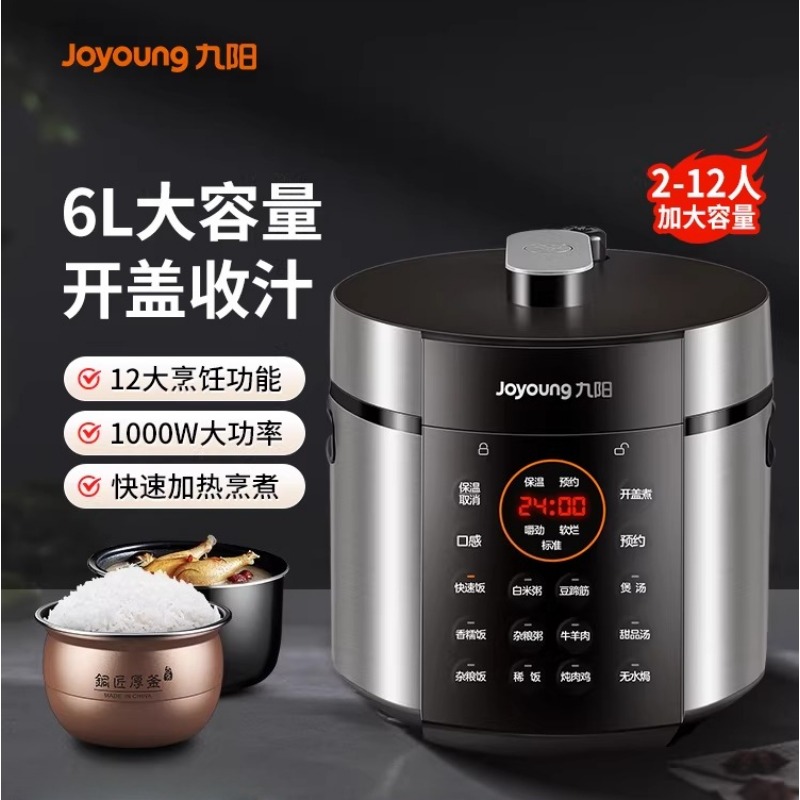 炊飯器 家庭用 5L スマート電気圧力鍋 大容量 多機能 ダブルガル電気圧力鍋