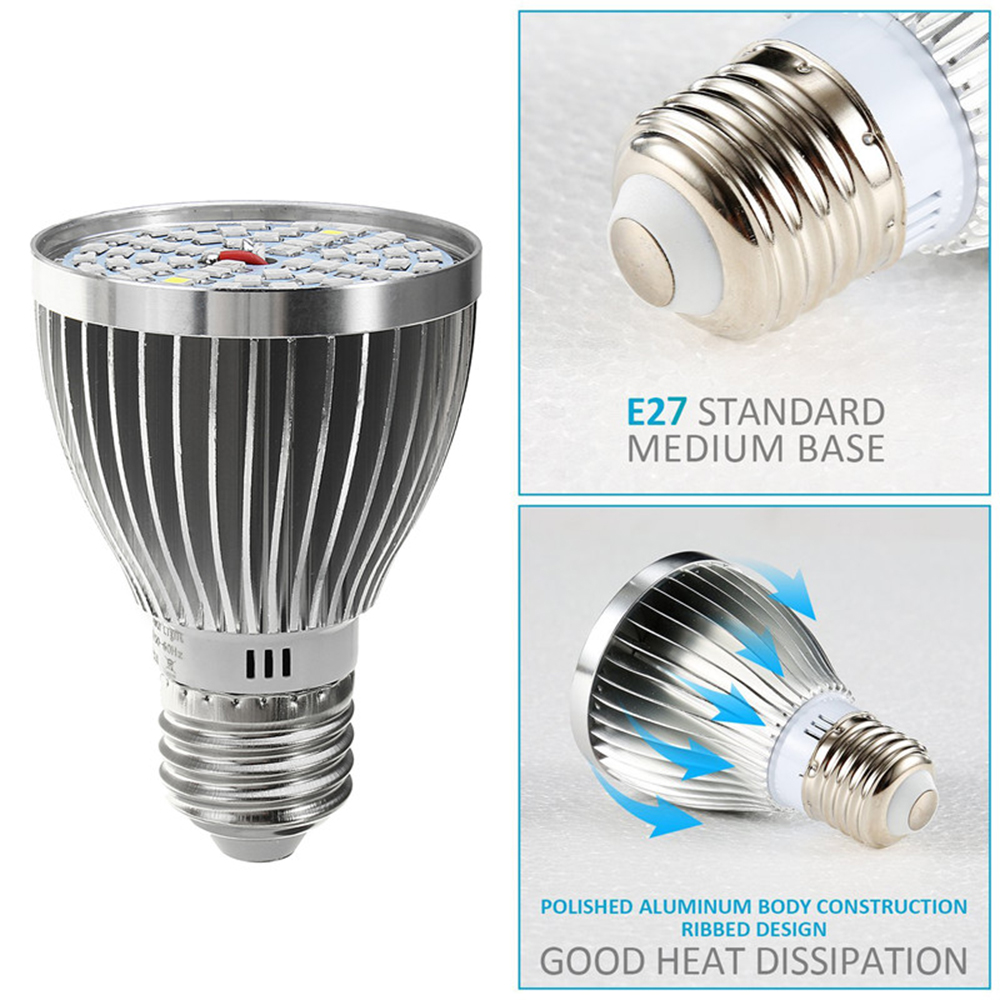 ランプ電球成長ライト E27 60W 2835 SMD フルスペクトル植物水耕水族館