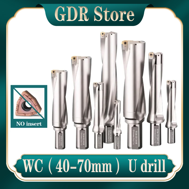 GDR 高品質 SP WC シリーズ ドリルビット C40 C32 金属ドリルビット 41mm-70mm、深さ 2D 3D 4D 5D、WCMT 超硬合金インサートブロックドリル