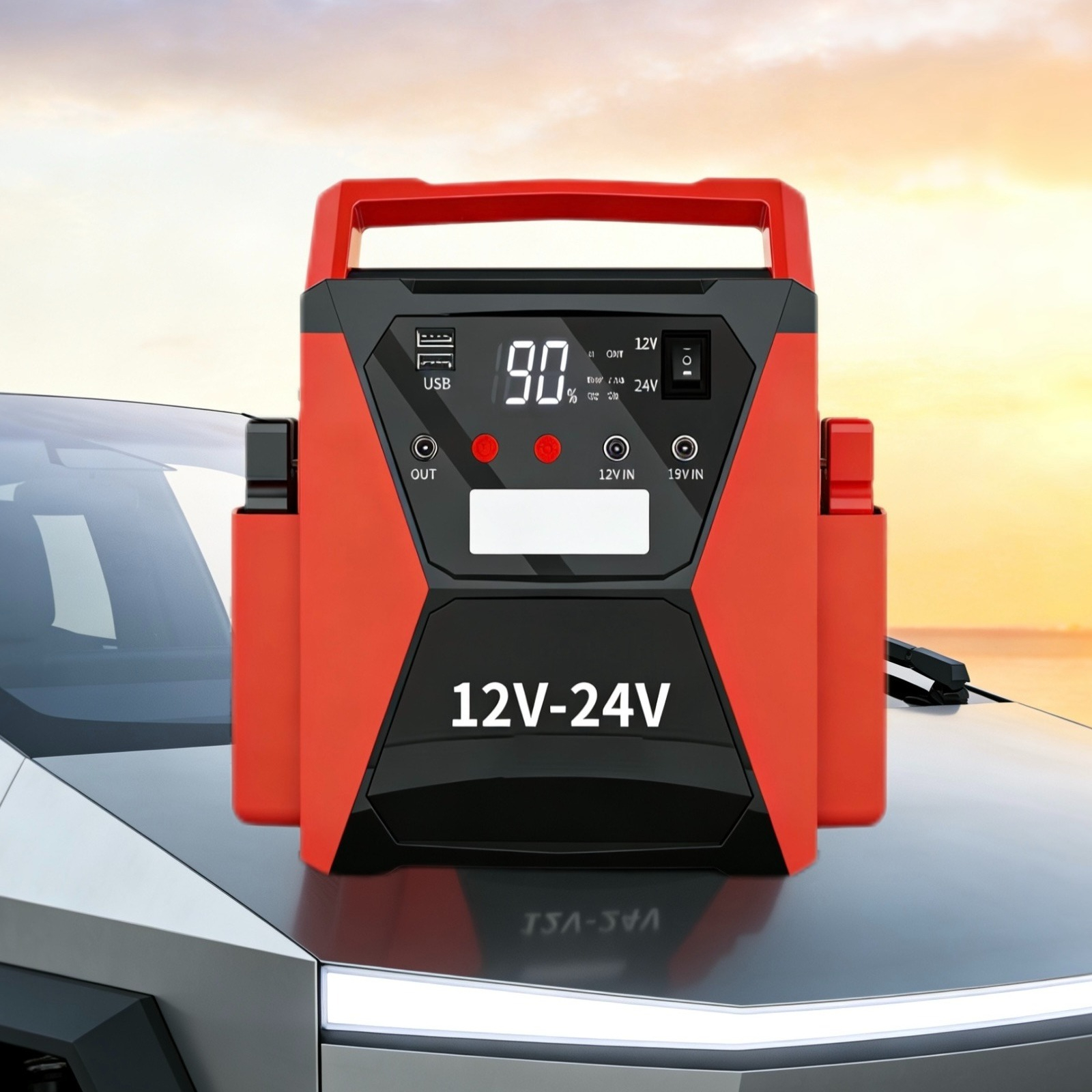 4000A ピーク 5600 70000mAh 12V/24V トラック用高耐久ジャンプスターター 車のバッテリーブースター
