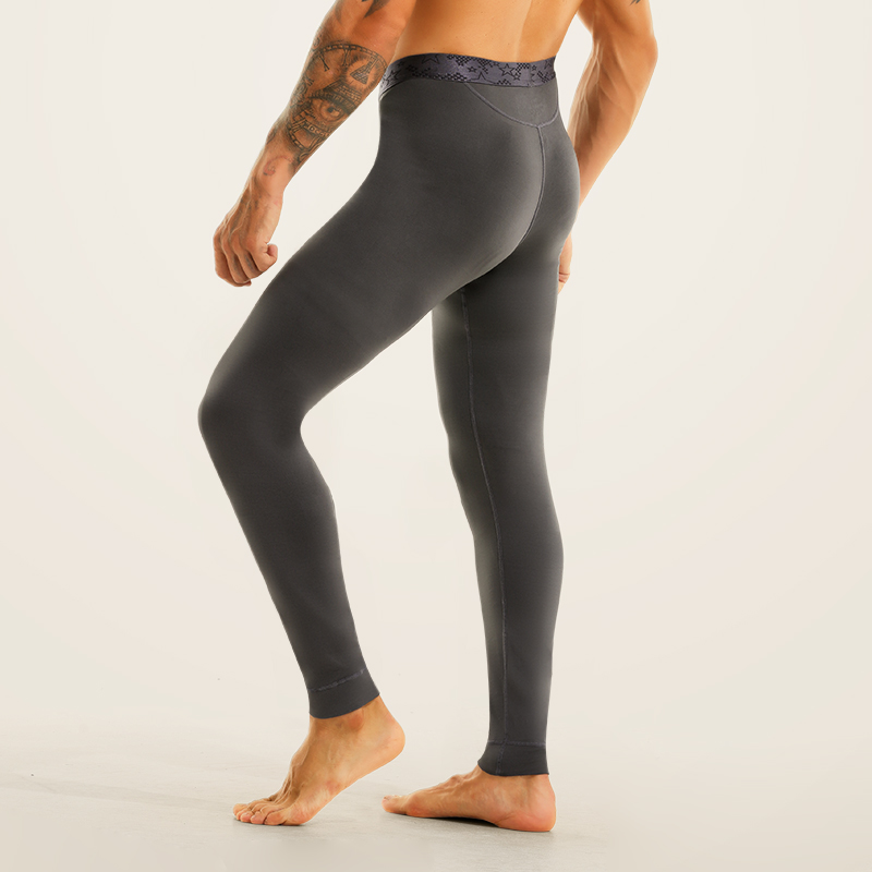 メンズサーマルパンツ、フリースと厚い裏地が付いたロングジョンズ、ぴったりフィットの防寒薄手のコットンパンツ、ウールパンツ、