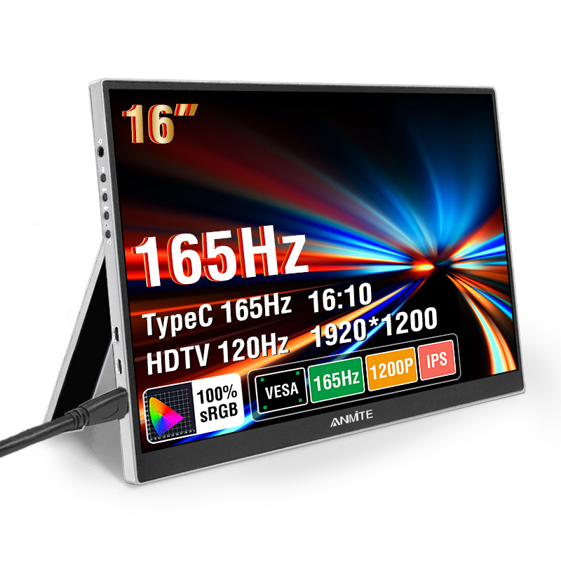 16 インチポータブルモニター 144Hz HDR IPS ゲームモニター USB TYPE C HDMI 電話ラップトップデスクトップスイッチ PS4 XBOX