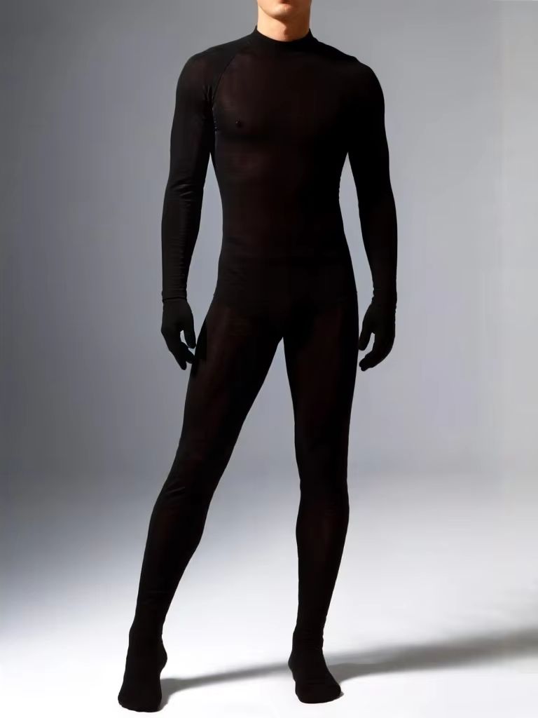 120D ベルベットナイロン Bodystocking ペニスシースクローズオープンクロッチボディスーツタイツセクシーなジャンプスーツキャットスーツレオタード結合ランジェリー