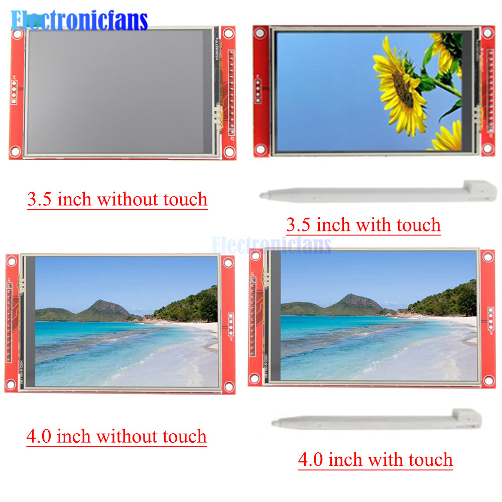 3.5 インチ 4.0 インチ 4 ワイヤー SPI シリアル Lcd ディスプレイ画面モジュール 480*320 カラータッチディスプレイ ST7796S ILI9488 インターフェイス TFT モジュール