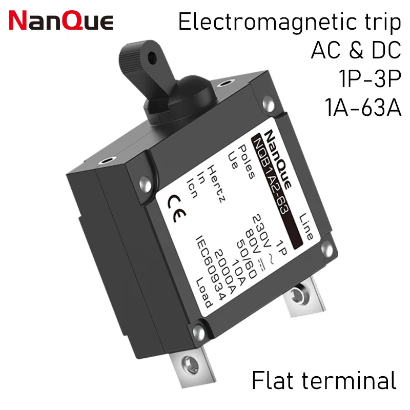 油圧電磁サーキットブレーカー 1A-63A NQB1A2 ボートヨット UPS デバイス使用過負荷短絡保護 1P 2P 3P 4P
