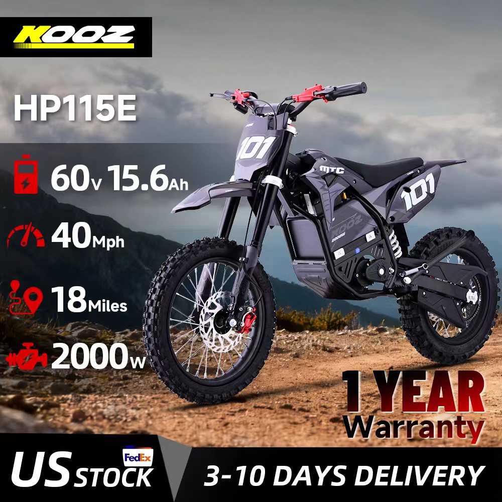KOOZ HP115E 60V 2000W 電動バイク 子供と若者向け 電動ダートバイク 最大時速40マイル