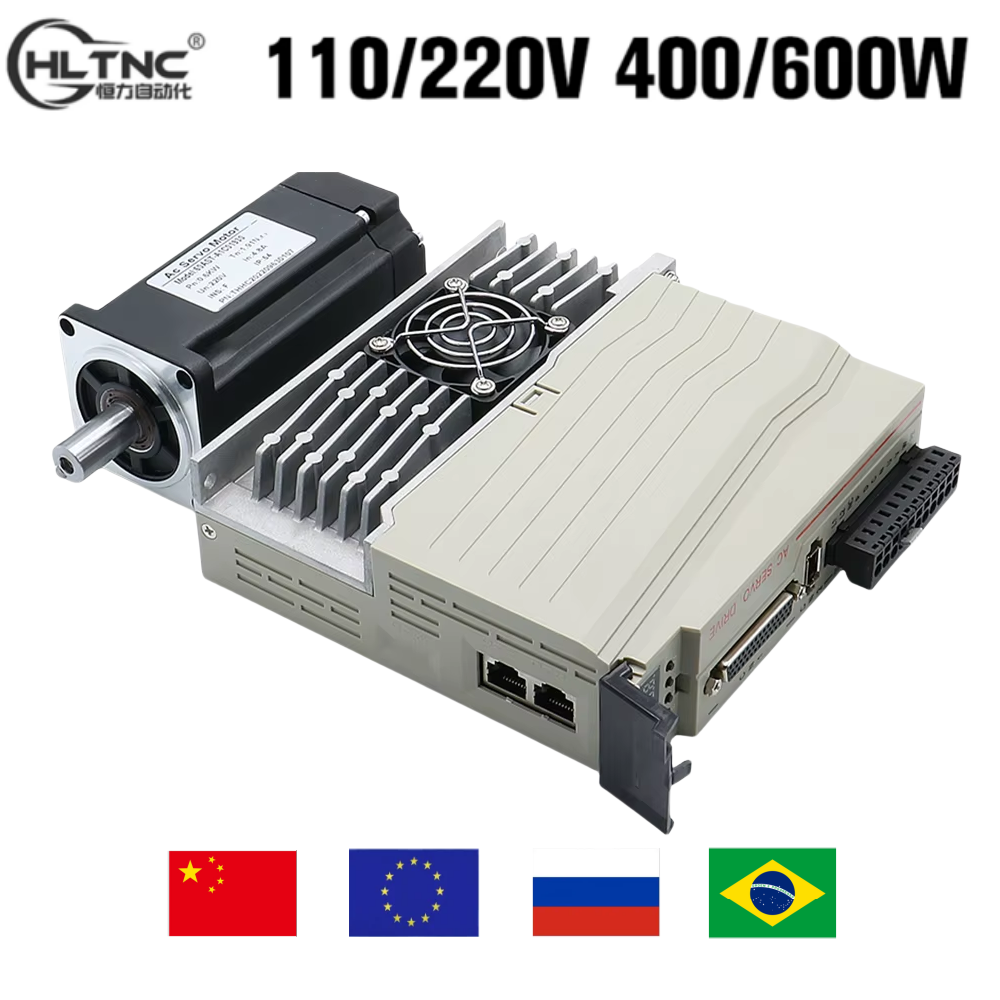 HLTNC 60 AST 400W 1.3N 600W 1.9N 110/220V サーボモーターキット磁気 17 ビット絶対エンコーダ T3D 15A ドライバ CNC 彫刻機