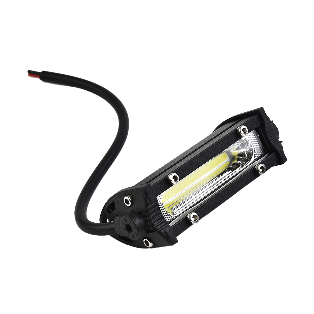 COB 9 ワットオフロード車のトランク LED ワークライトランプ自動車単列 DC12V-24V 車 LED ライトバーブラケットネジナット
