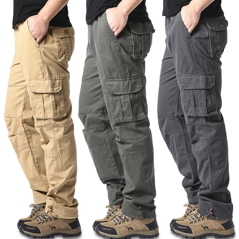 2025 複数ポケット戦術カーゴパンツ男性綿オーバーオール屋外作業ズボンビッグサイズ Hombre 服迷彩ハイキングパンツ