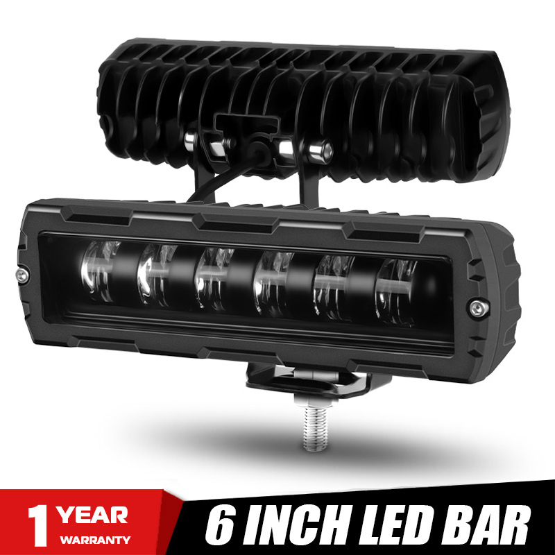 6 インチ LED ライトバー 7D ドライビングライト 30 ワット 6000 K ホワイトランニングライトワークライトバーフォグランプオフロード 4x4 ATV トラック UTV モーター用
