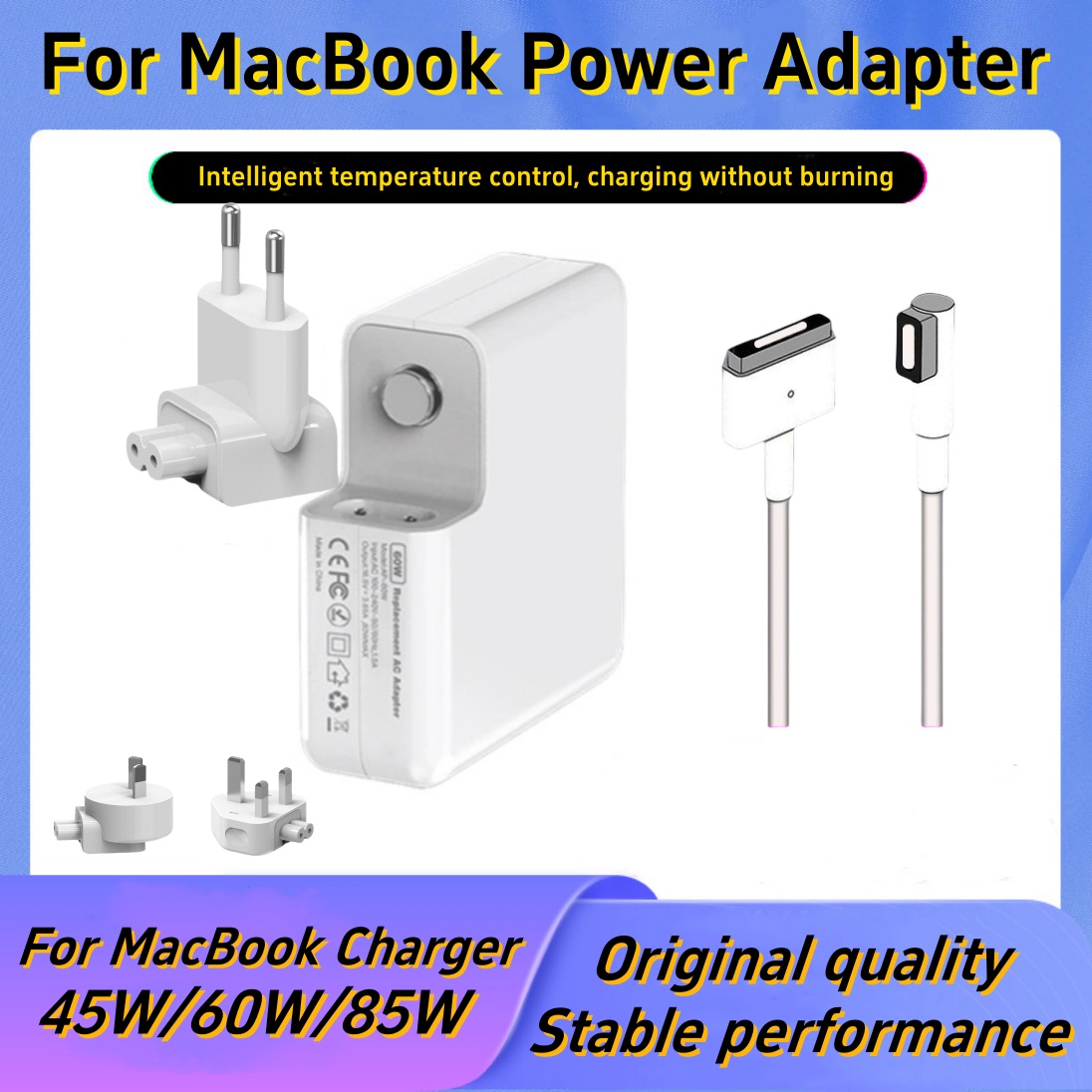 MacBook 45W 60W 85W Magsafe 1/2 磁気充電 MacBook Air/Pro A1466 A1278 A1502 A1398 A1286 電源アダプタ Fsat 充電器用