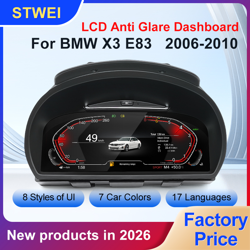 STWEI 2026 新製品 Facroy 価格デジタル Lcd 車のダッシュボード BMW X3 E83 2004 から 2008 計器クラスタパネルコックピット