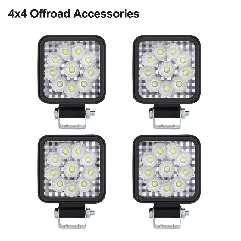 12V 24V 10Led ライトバーワークライトバースクエアスポットライトヘッドライトトラックオフロード車オートバイトラクター SUV ATV アクセサリー