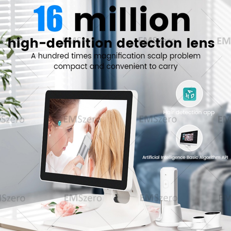 プロフェッショナル AI 毛髪検出器ハンドヘルドミニインテリジェント毛髪アナライザー分析頭皮ケア頭皮毛包アナライザーサロンスパ