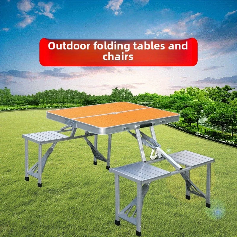 折りたたみテーブル 椅子付き アウトドア用 キャンプ BBQ ピクニック ポータブル コンパクトデザイン 組み立て不要 耐久性があり頑丈
