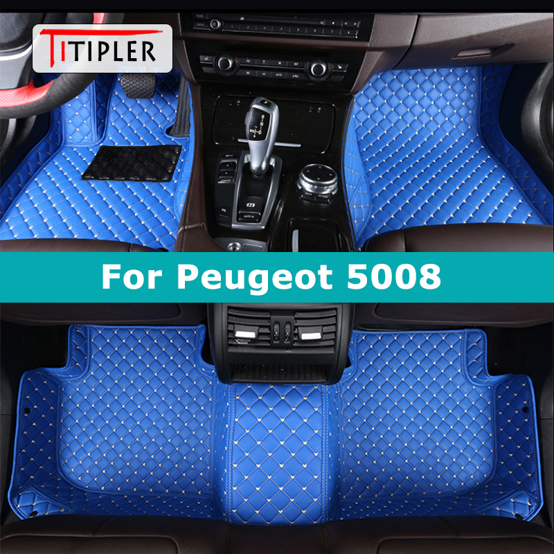 TITIPLER カスタム車のフロアマットプジョー 5008 2016-2023 自動車カーペットフットコシェ Accessorie