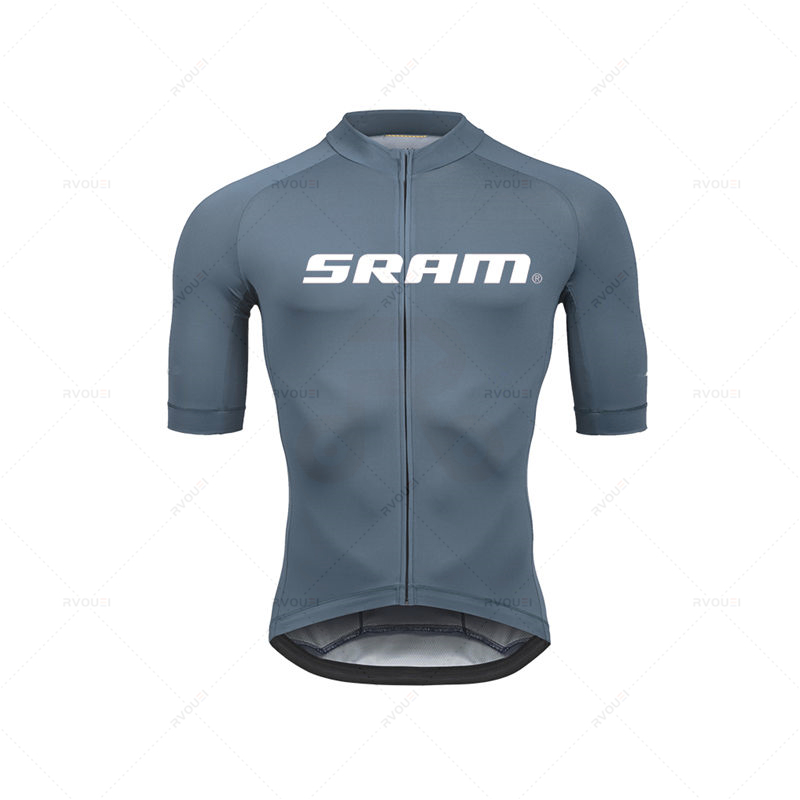 Sram 夏メンズ半袖サイクリングジャージ MTB マイヨ Ciclismo シャツ通気性マウンテンバイクプロチーム自転車スポーツ服