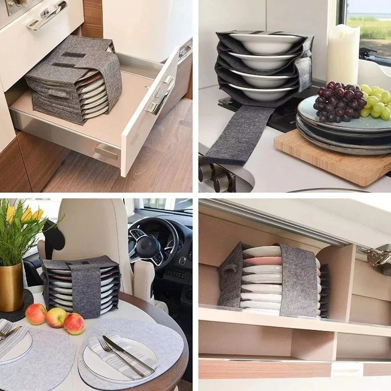キャラバンプレートホルダー食器収納袋キャンピングカーキャンピングカーボート食器棚インテリアアクセサリー RV 食器ラック部品