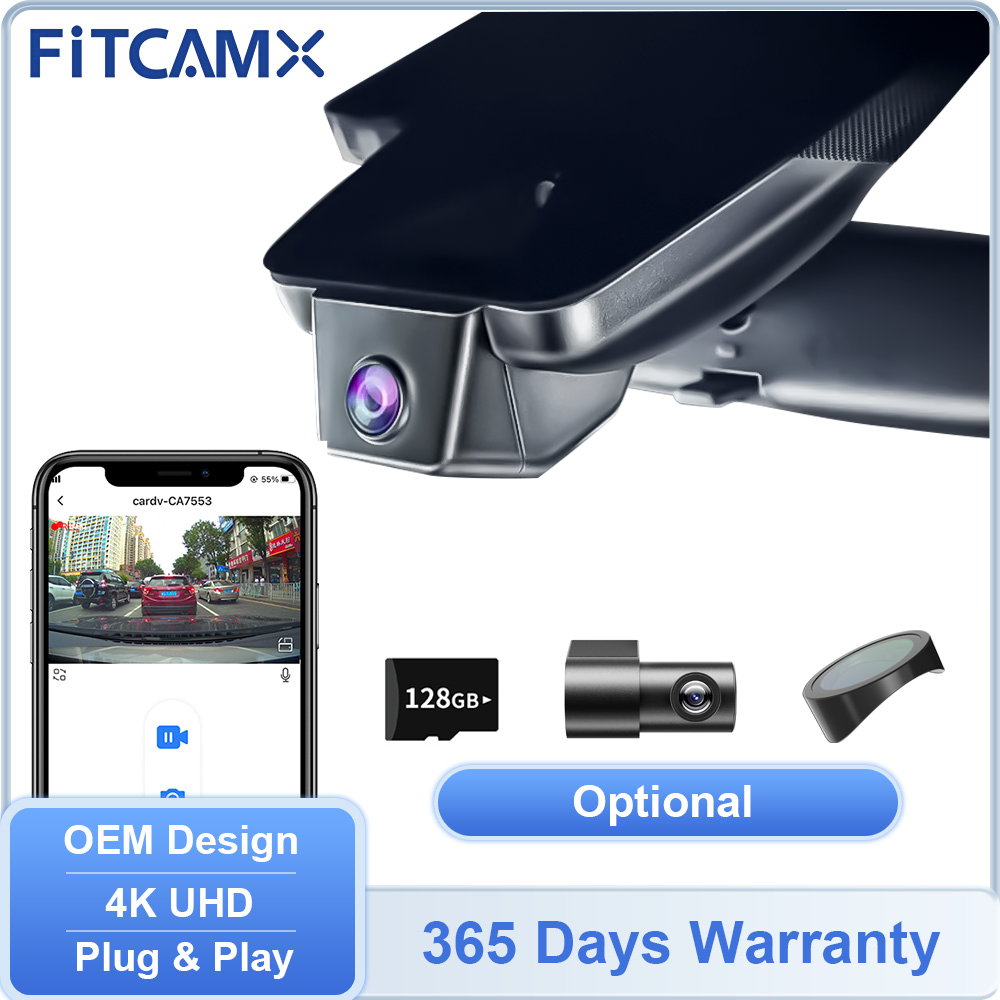 トヨタ RAV4 2016-2026 用ダッシュカム、トヨタ ヴェンザ 2019-2021 / プリウス 2018-2026 用 FITCAMX 4K 車 DVR ドライブレコーダーカメラ