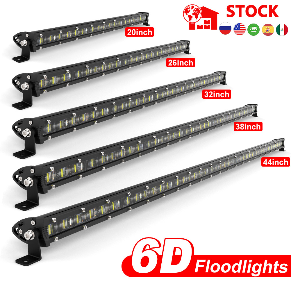 NAOEVO 6D LED ライトバー 26 "32" 38" 44" インチフラッドライト LED 12v 120W 240W ワークライトランプオフロード LED 4x4 SUV ATV トラクター用