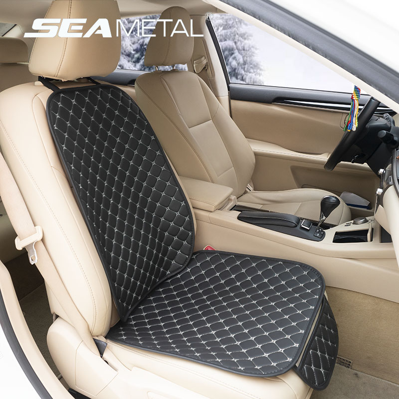 Seametal カーシートカバー通気性 pu レザー四季自動車シートクッションプロテクターパッドフロントパッドほとんどの車の accessori